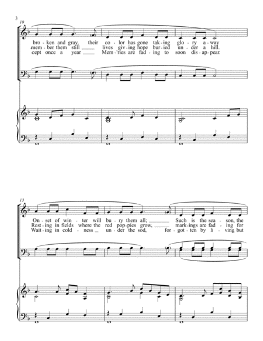 The Leaves of Autumn - for SATB choir 4-Part scores gallery preview page 4