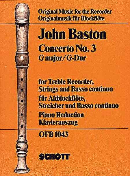 Concerto No. 3 in G Major (Piano / Treble Recorder)