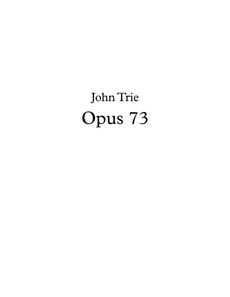 Opus 73 by John Trie - tab image number null