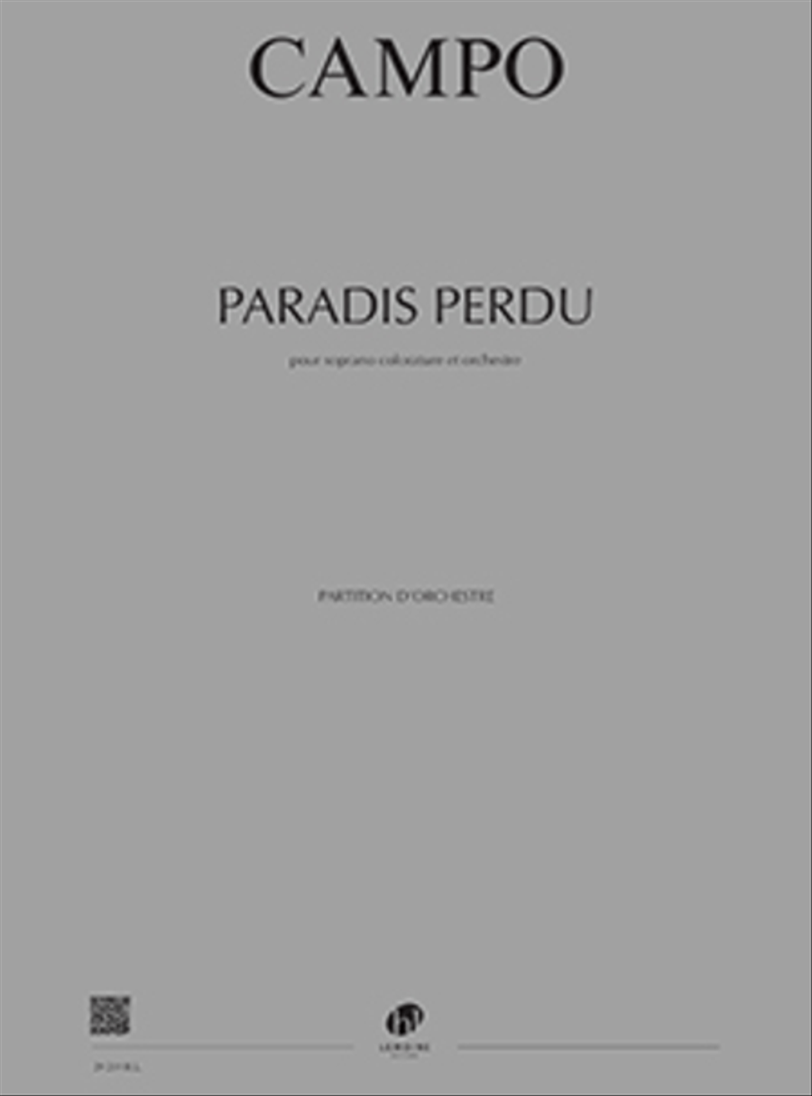 Paradis perdu Orchestra scores gallery preview page 1