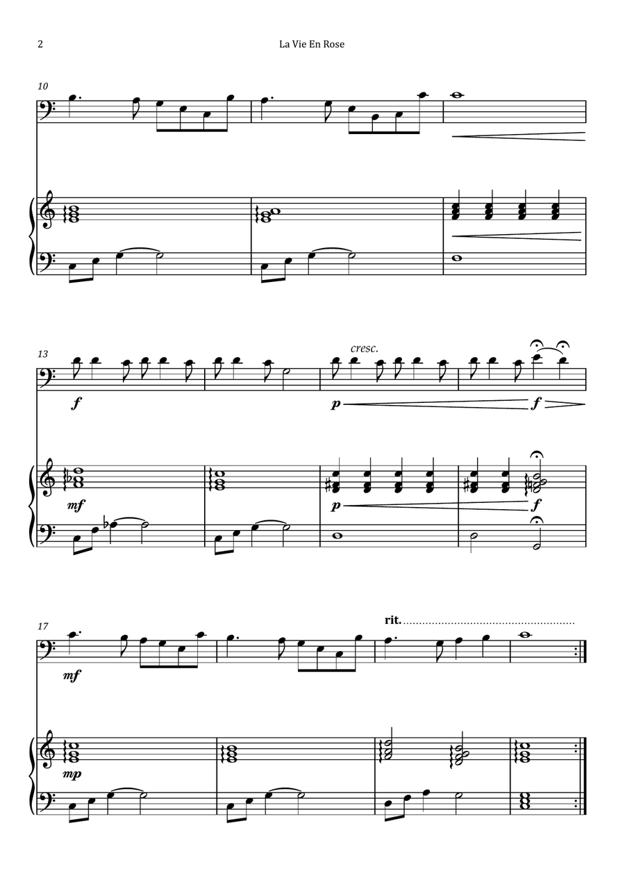 La Vie En Rose Chamber Music scores gallery preview page 2