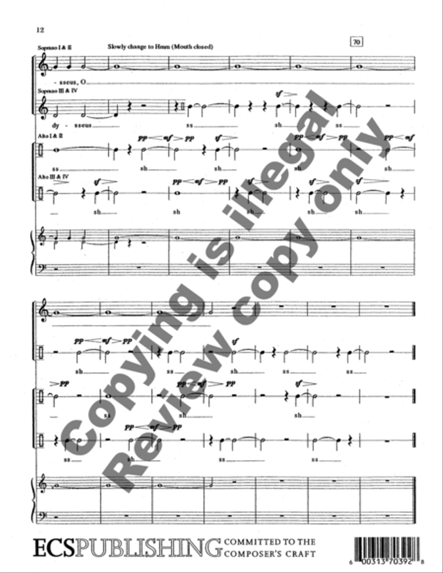 Odysseus and the Sirens Women's Choir scores gallery preview page 16