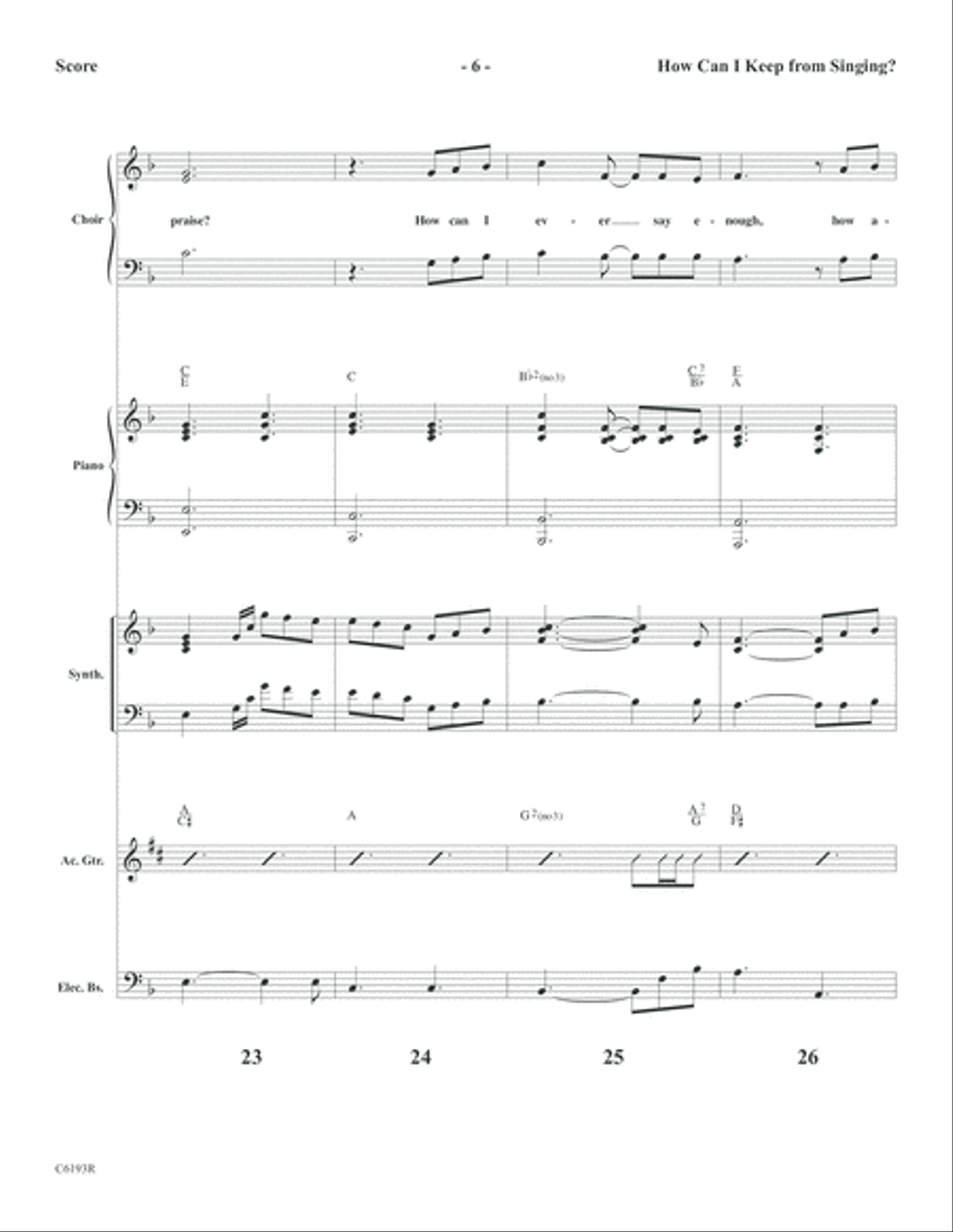 How Can I Keep From Singing? Choir scores gallery preview page 7