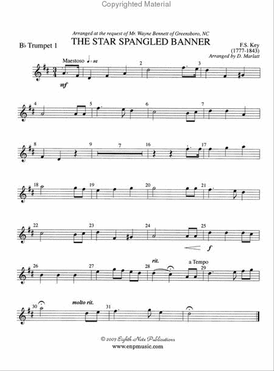 The Star Spangled Banner Small Ensemble scores gallery preview page 4
