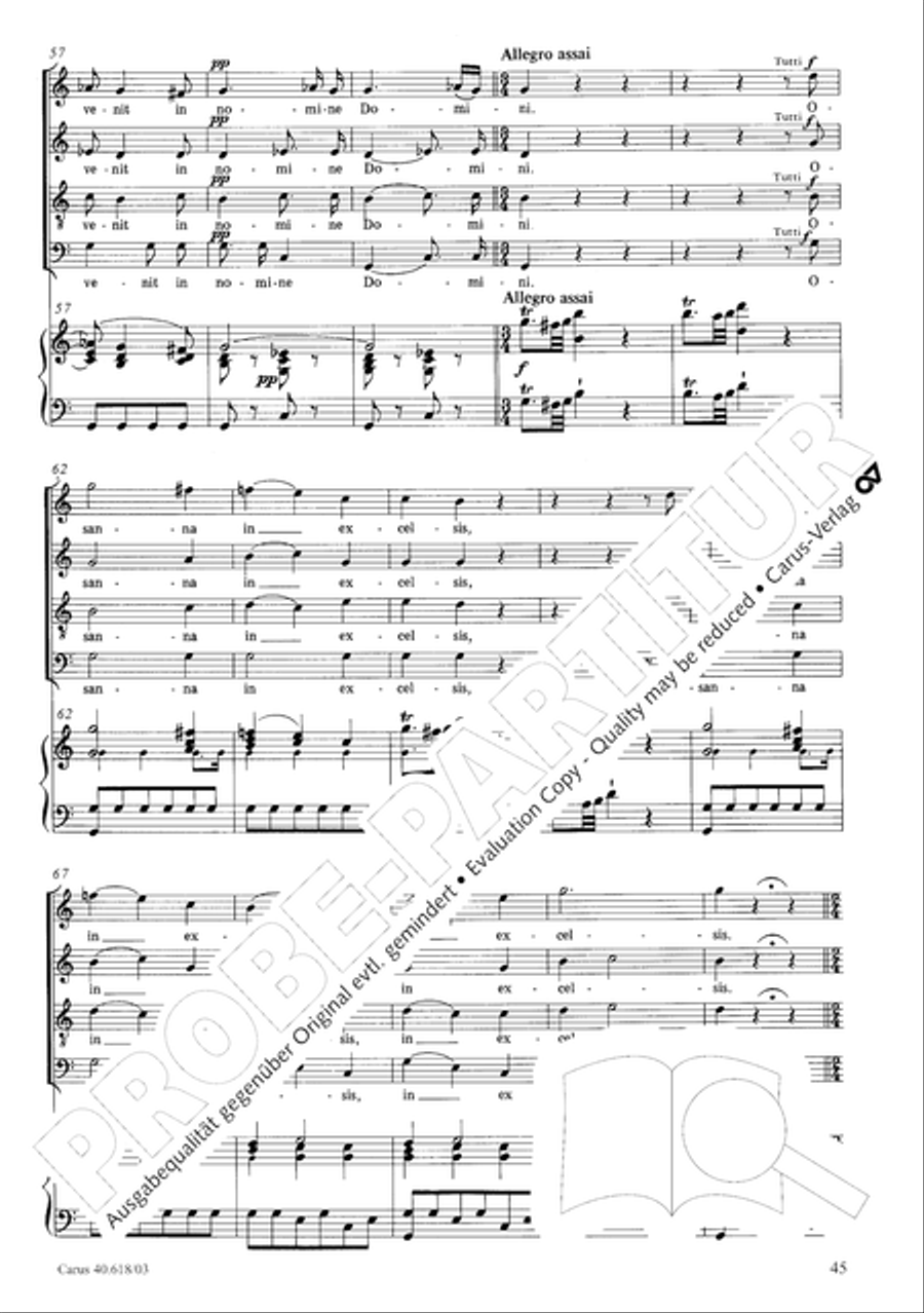 Mass in C (Missa in C) 4-Part scores gallery preview page 46