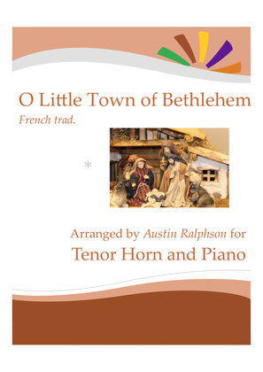 O Little Town Of Bethlehem for tenor horn solo - with FREE BACKING TRACK and piano play along