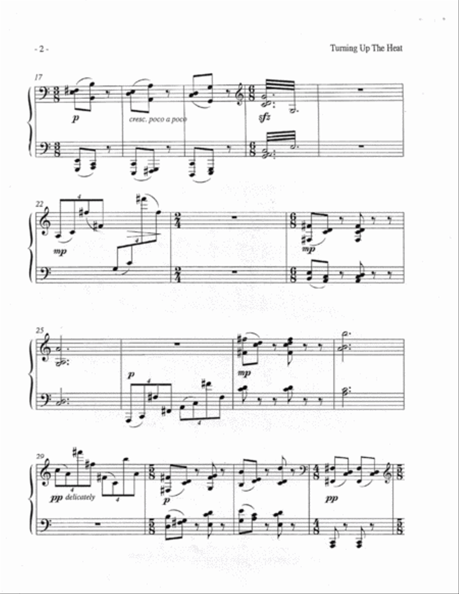 Turning Up the Heat for Solo Piano Piano Solo scores gallery preview page 2
