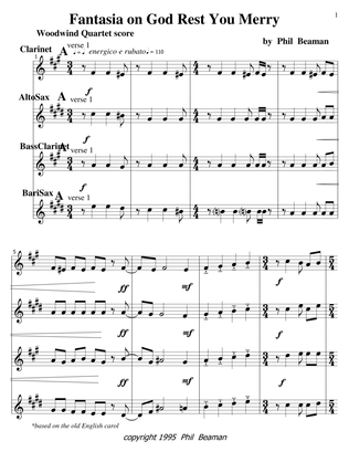 Fantasia on God Rest You Merry - Woodwind Quartet 3