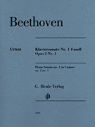 Book cover for Piano Sonata No. 1 in F minor, Op. 2, No. 1
