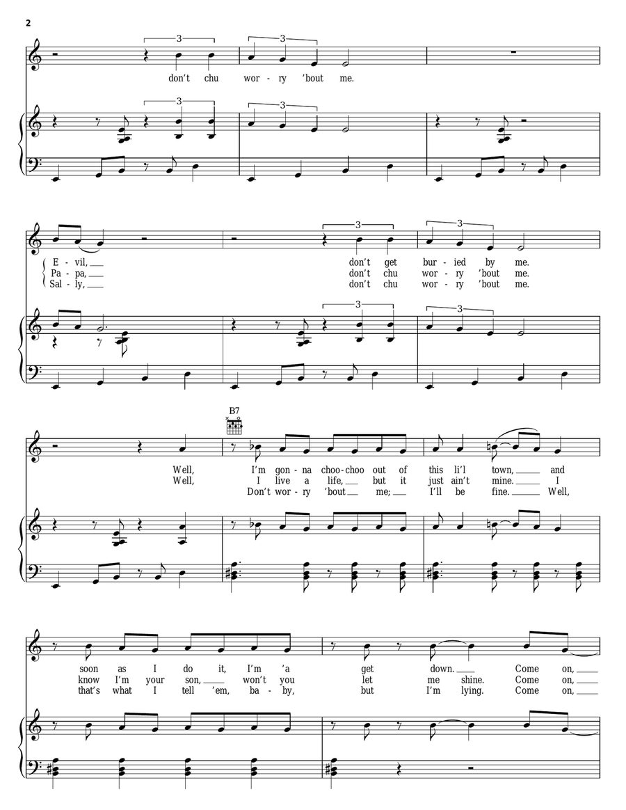 Idlewild Blue (Don'tchu Worry 'Bout Me) Piano, Vocal, Guitar scores gallery preview page 2