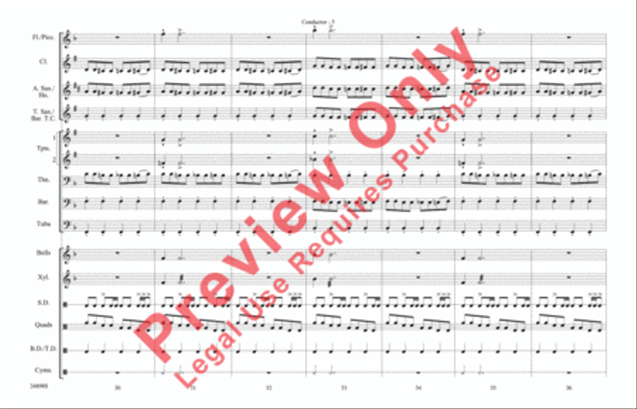 Batman Theme (from the TV Series) Marching Band scores gallery preview page 6