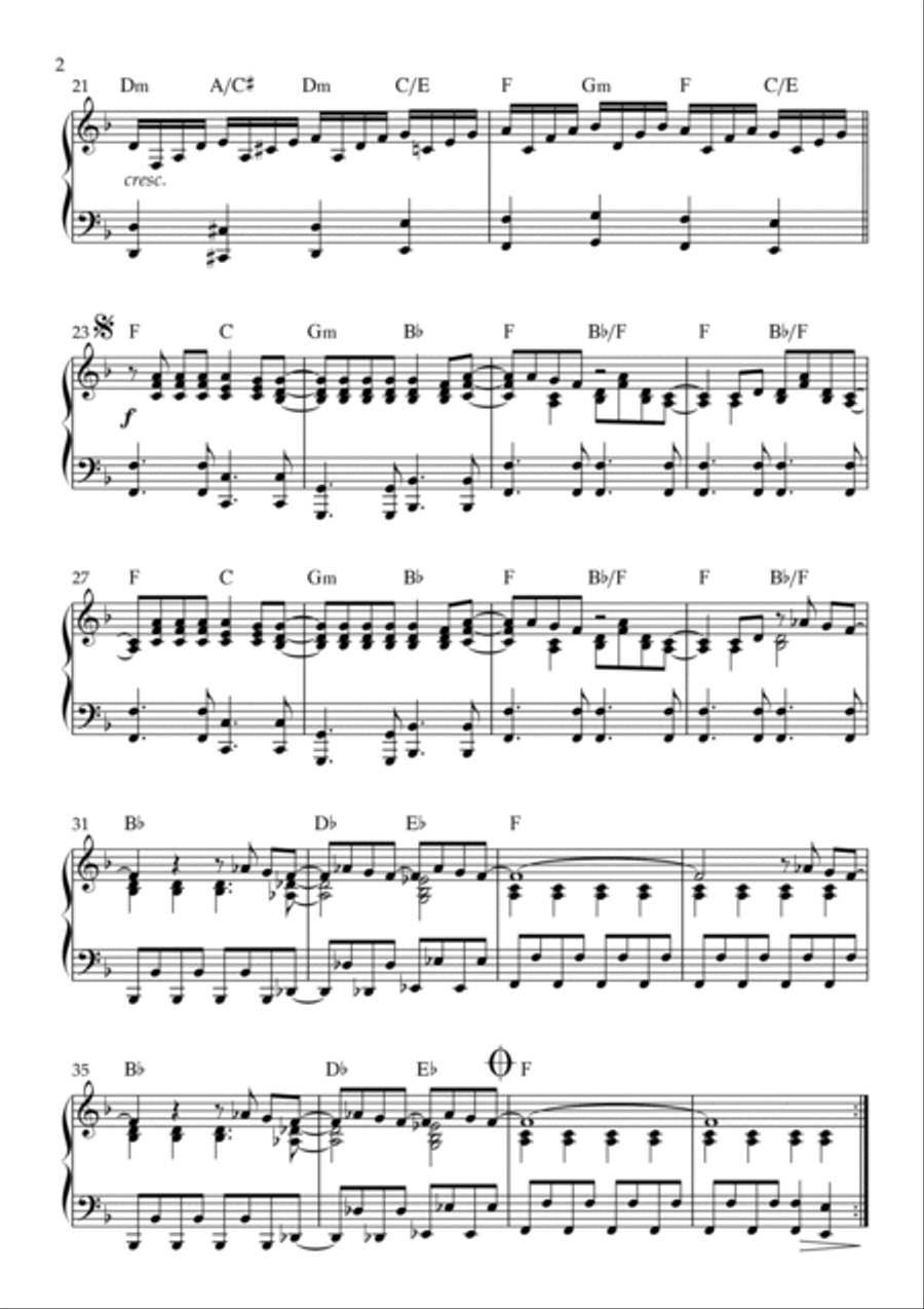 S.o.s. Piano Solo scores gallery preview page 2