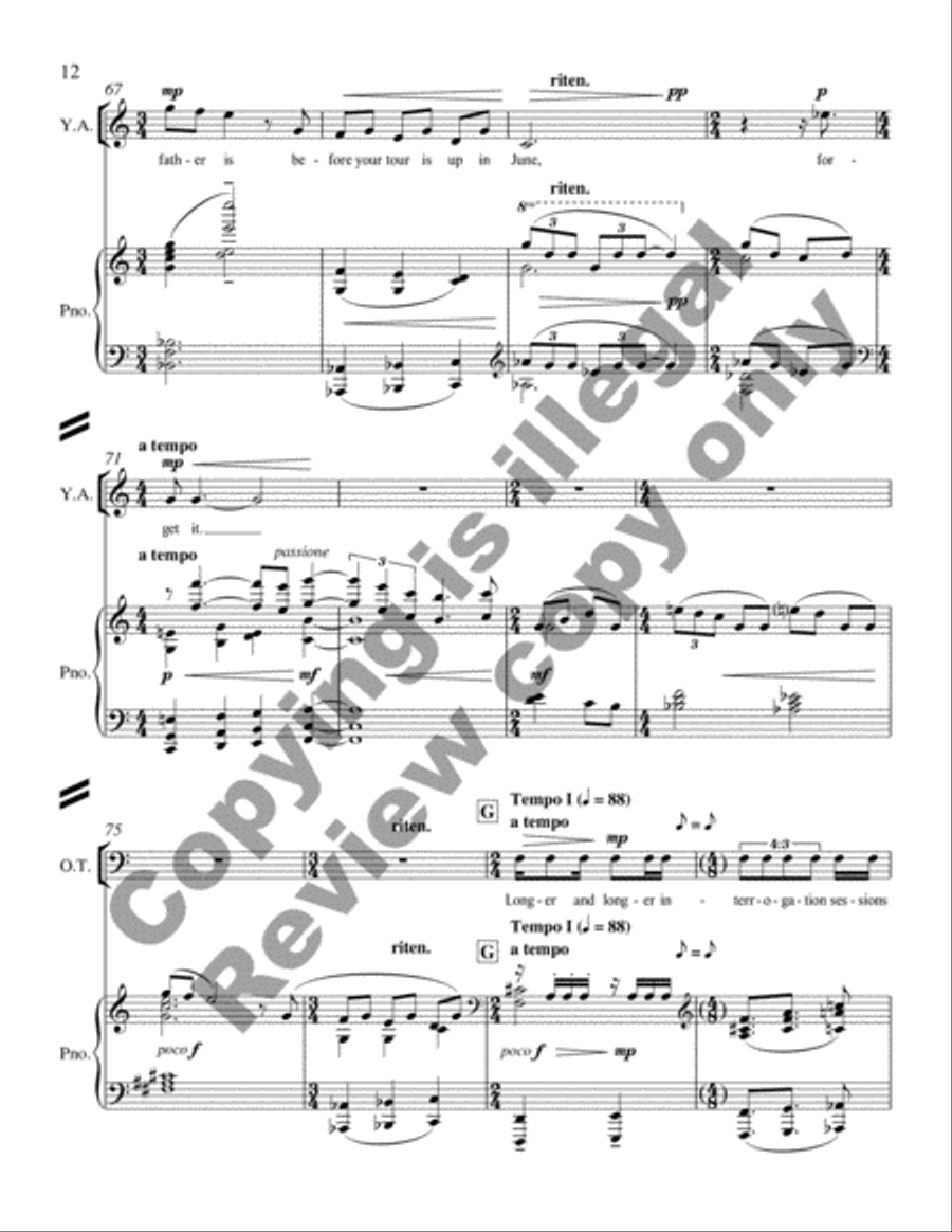 Glory Denied (Piano/Vocal Score) Glory Denied (Piano/Vocal Score) Bassoon scores gallery preview page 14
