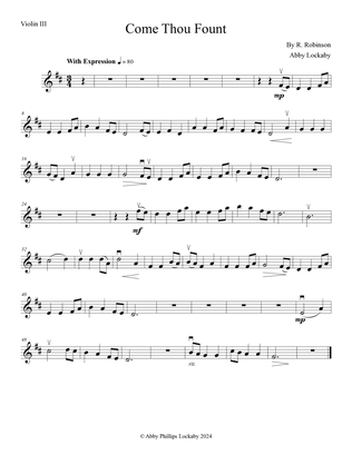 Come Thou Fount of Every Blessing (Violin 3)