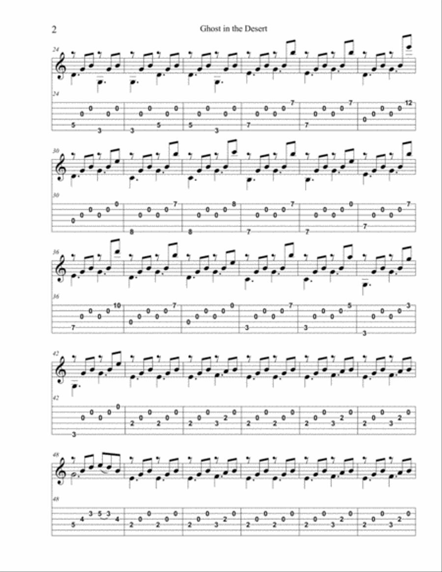 Ghost in the Desert Electric Guitar scores gallery preview page 2