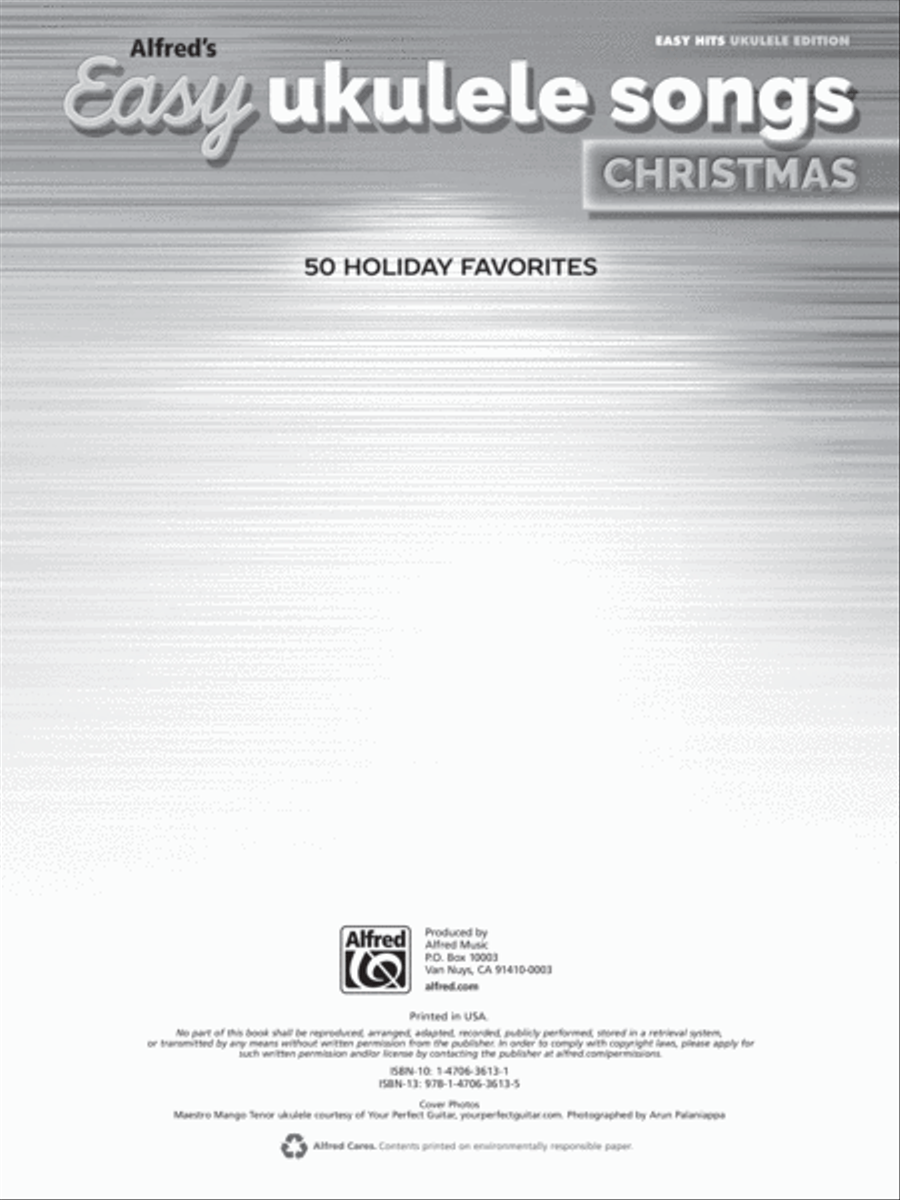 Alfred's Easy Ukulele Songs -- Christmas Ukulele scores gallery preview page 2