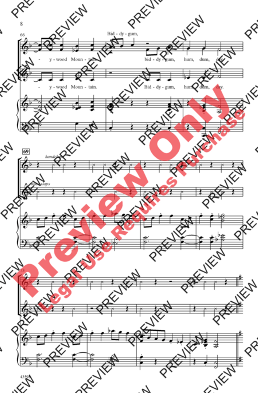 Pineywood Mountain Pineywood Mountain Women's Choir scores gallery preview page 8