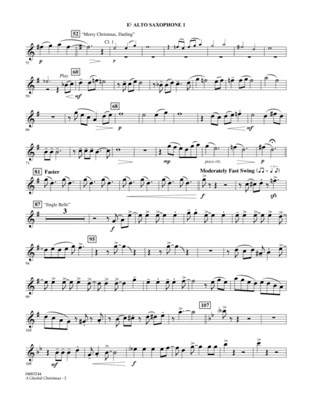 A Gleeful Christmas - Eb Alto Saxophone 1