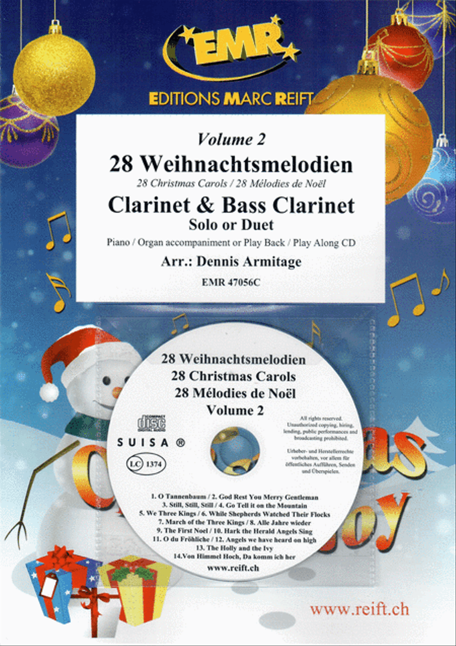 28 Weihnachtsmelodien Vol. 2 Bass Clarinet scores gallery preview page 1