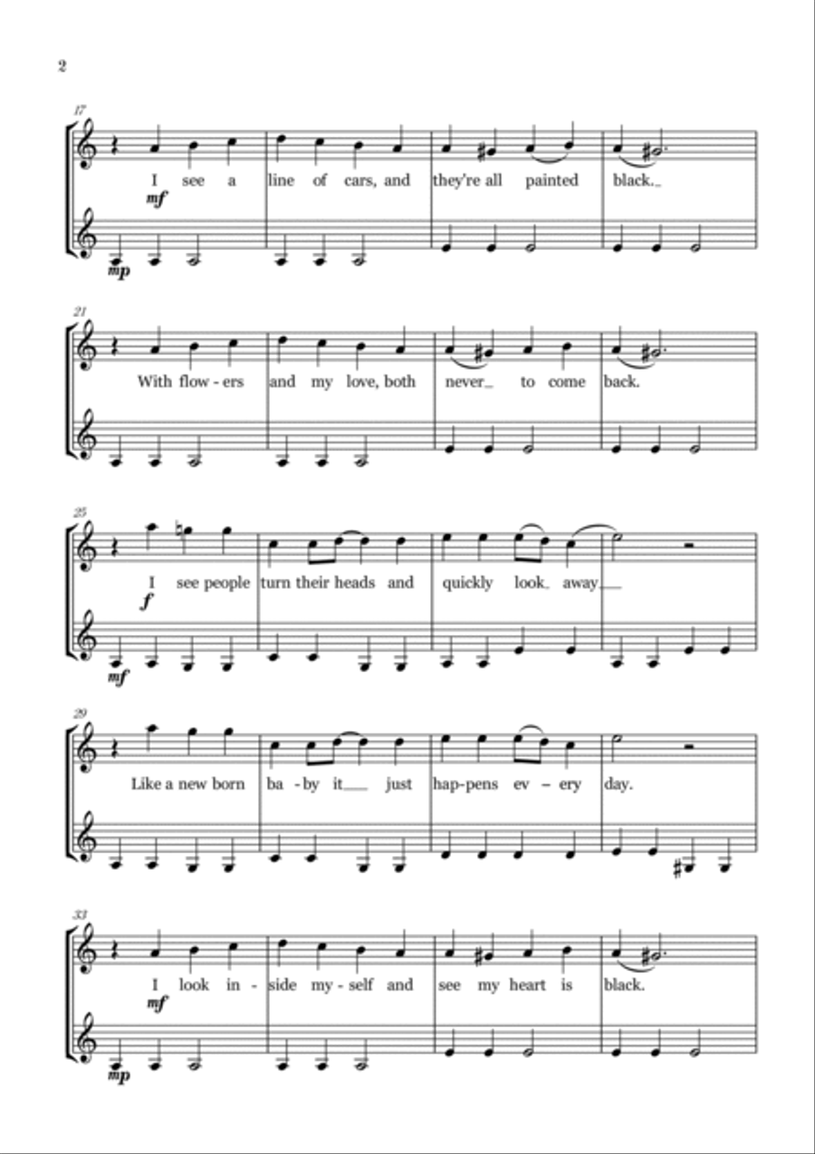Paint It, Black Paint It, Black String Duet scores gallery preview page 2