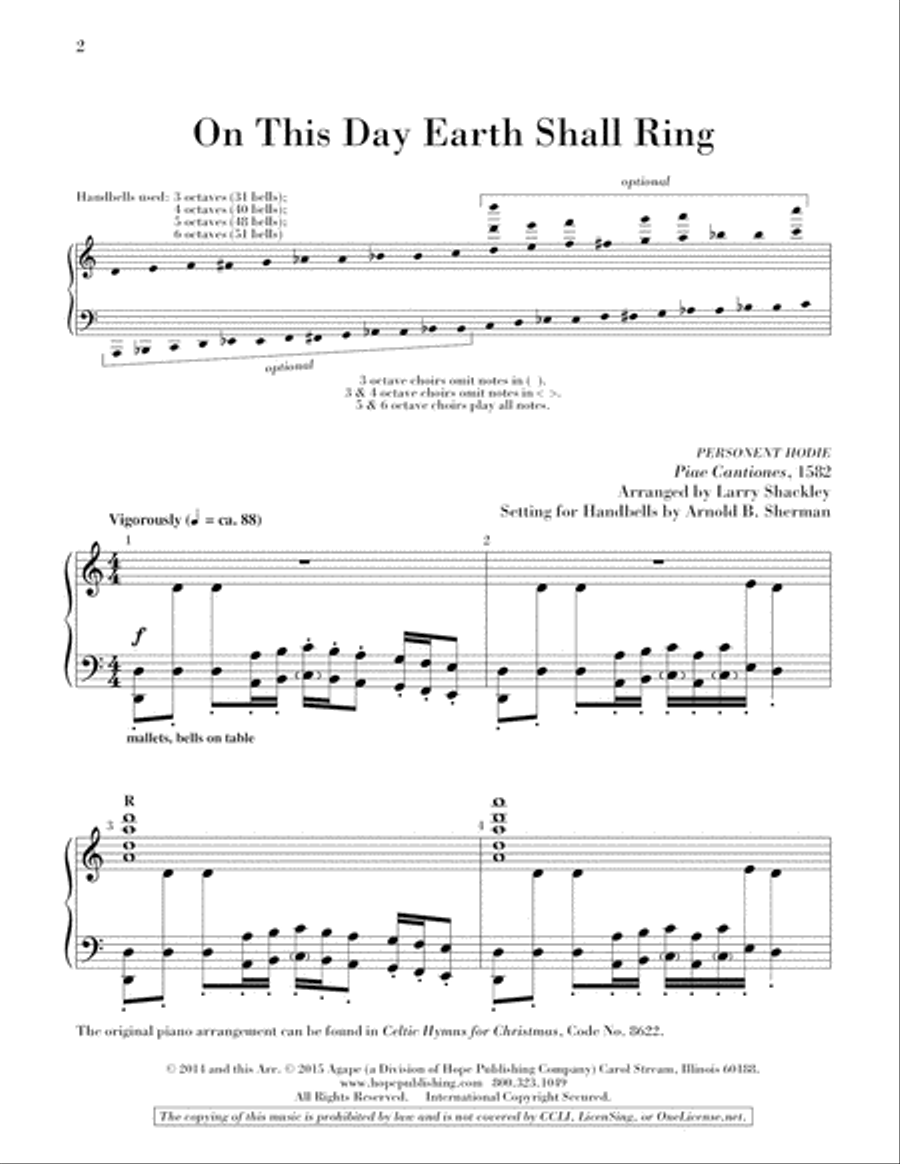 On This Day Earth Shall Ring Handbell Choir scores gallery preview page 3