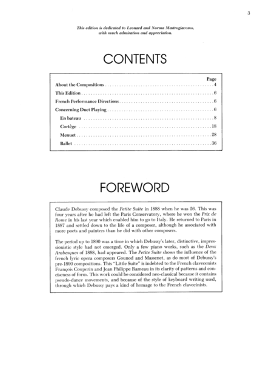 Debussy: Petite Suite - Piano Duet (1 Piano, 4 Hands) 1 Piano, 4-Hands scores gallery preview page 2