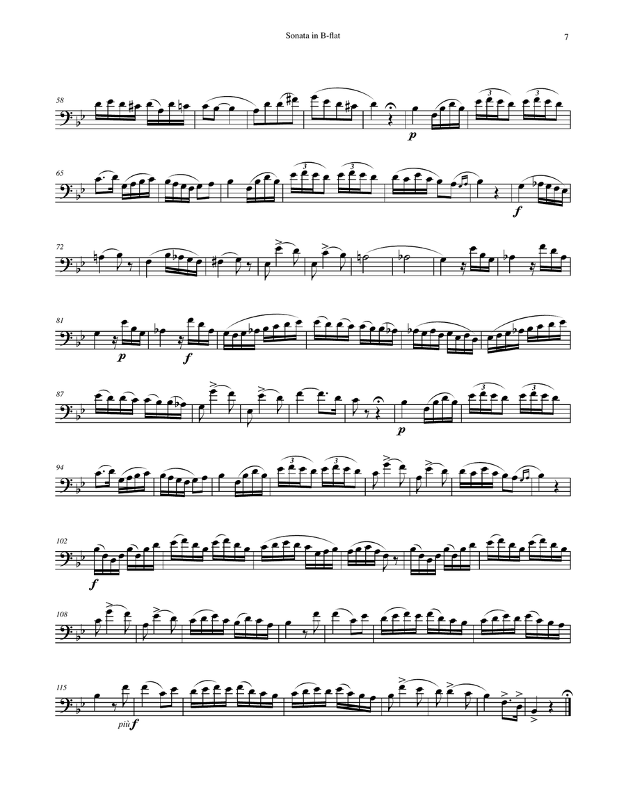 Sonata in B-flat K. 292 for Trombone Duet Trombone Duet scores gallery preview page 6