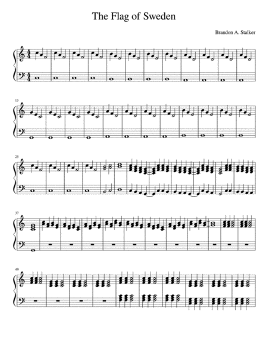 The Flag of Sweden The Flag of Sweden Woodwind Ensemble scores gallery preview page 1