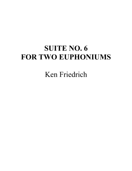 Suite No. 6 in Bb