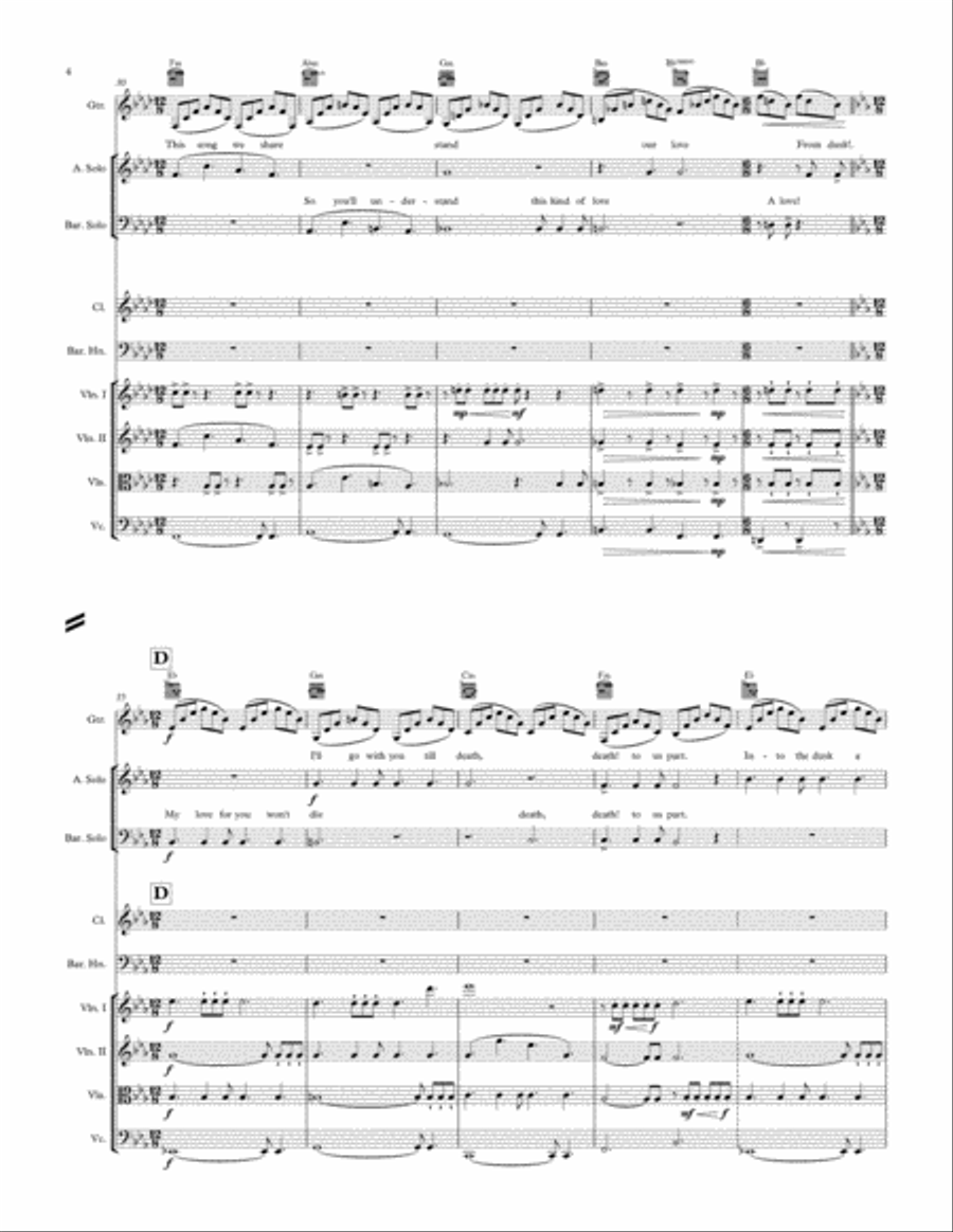 A Love From Dusk Chamber Orchestra scores gallery preview page 4