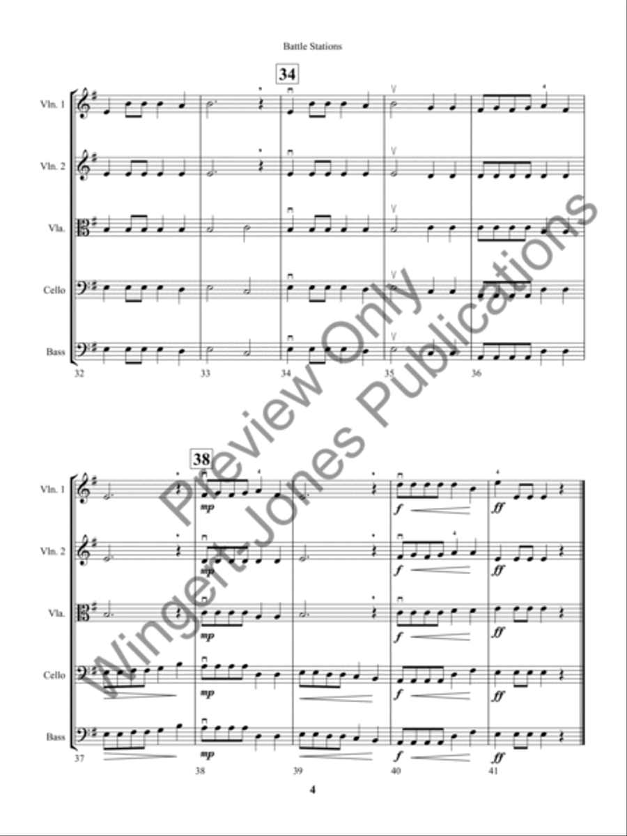 Battle Stations (Score) String Orchestra scores gallery preview page 7