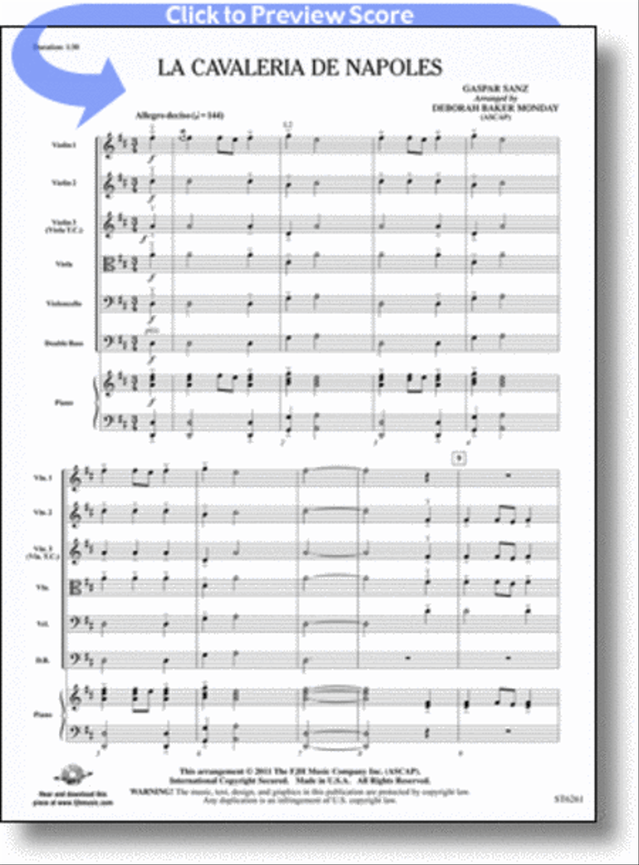 La Cavaleria de Napoles String Orchestra scores gallery preview page 1