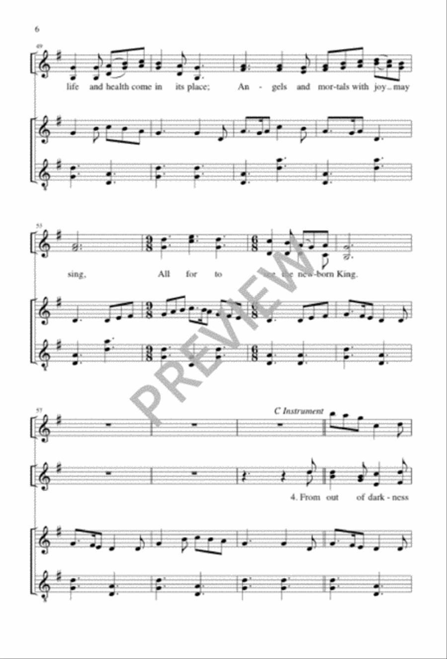 Sussex Carol 2-Part scores gallery preview page 6