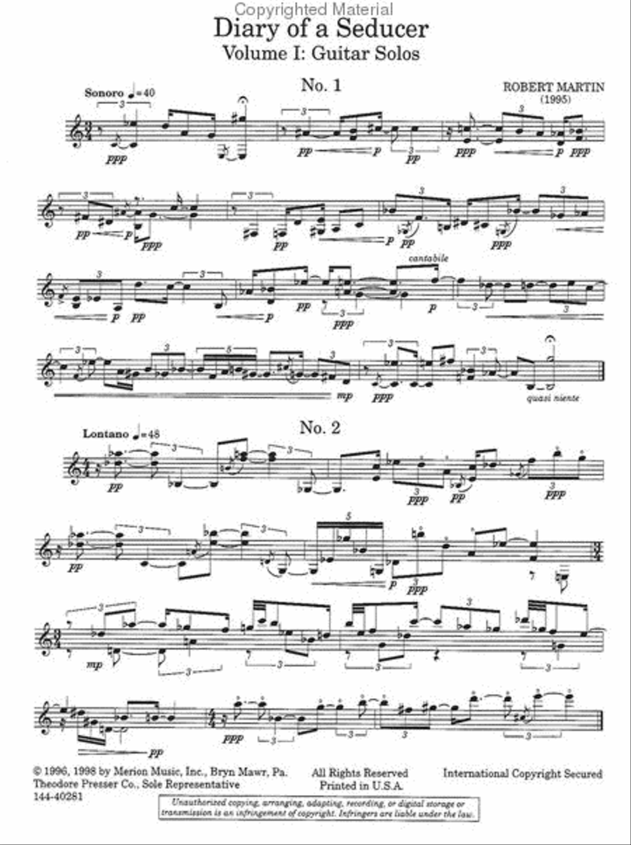 Diary of A Seducer Chamber Music scores gallery preview page 2