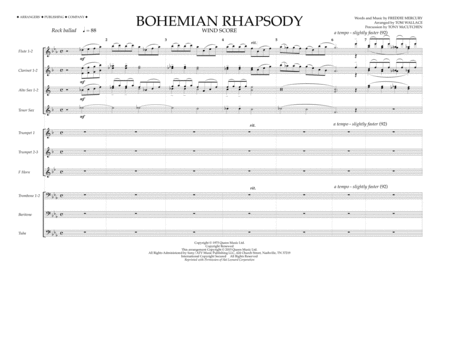 Bohemian Rhapsody - Wind Score