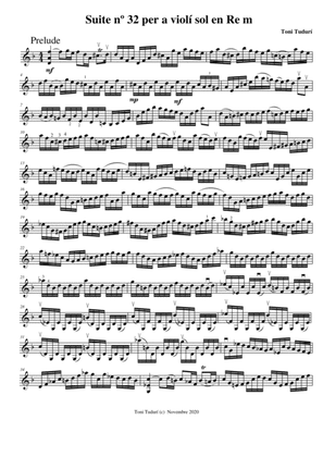 Baroque suite nº 32 for violin solo (full suite)