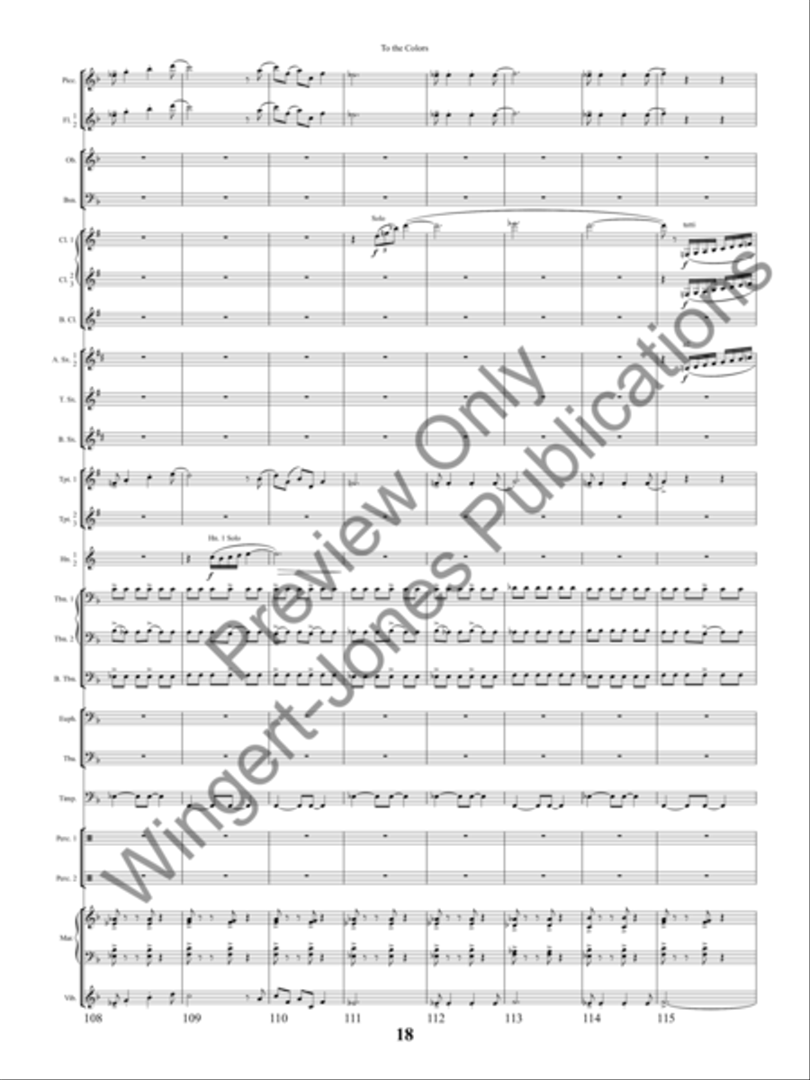 To The Colors Concert Band scores gallery preview page 21