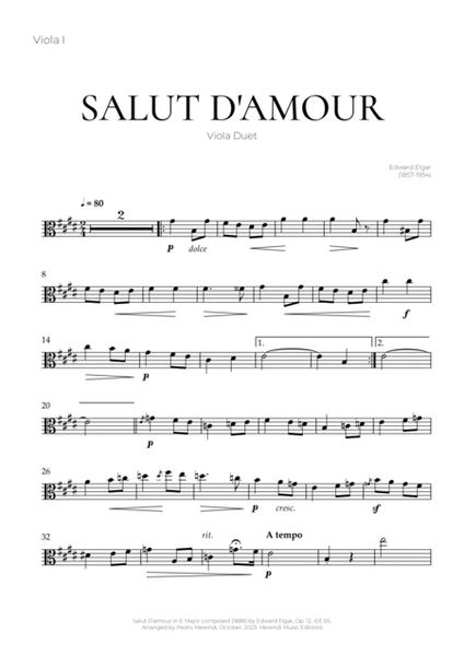 Salut D’amour (Viola Duet) - Edward Elgar image number null