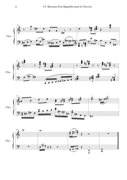 Jean-Thierry Boisseau: Three Bagatelles for harpsichord