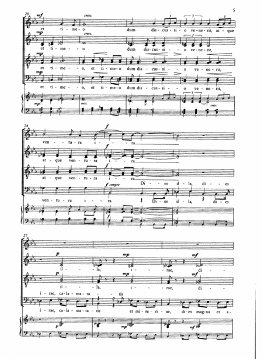 Libera Me and Lamentations 5 4-Part scores gallery preview page 3