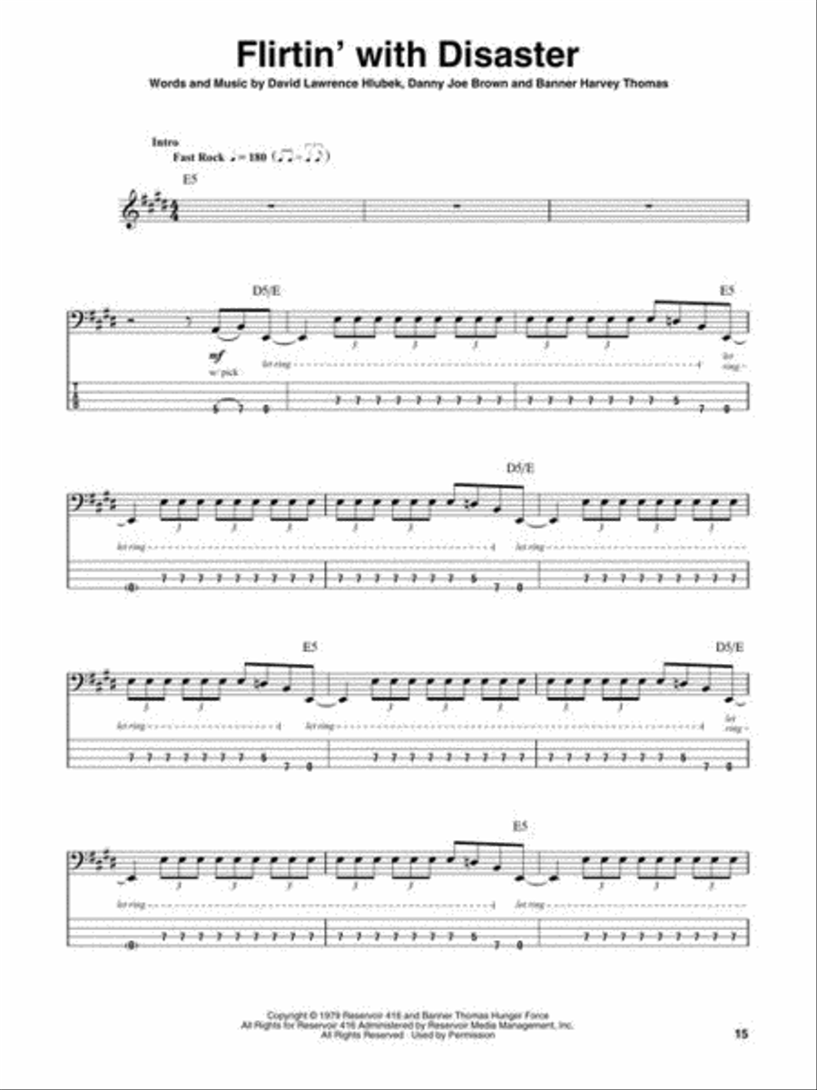 Southern Rock Bass Guitar Tablature scores gallery preview page 5