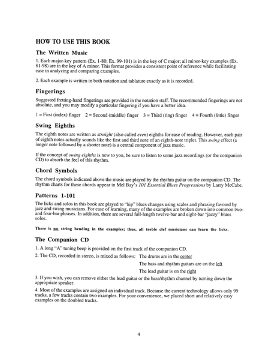 101 Red Hot Jazz-Blues Guitar Licks & Solos Electric Guitar scores gallery preview page 5