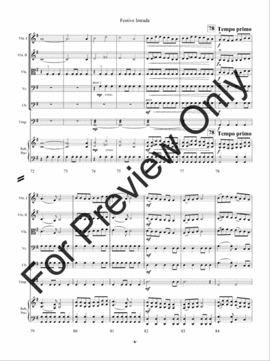 Festive Intrada String Orchestra scores gallery preview page 9