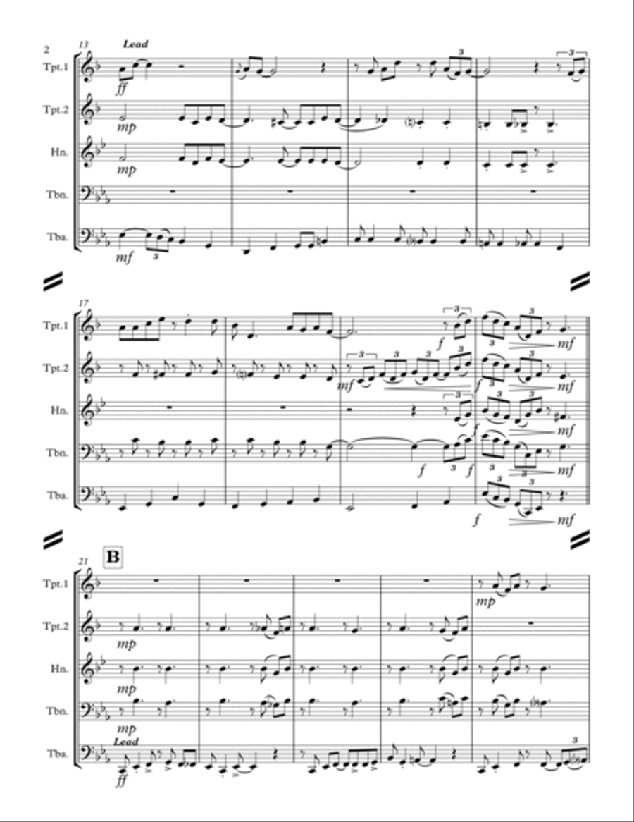 Georgia On My Mind Brass Ensemble scores gallery preview page 3