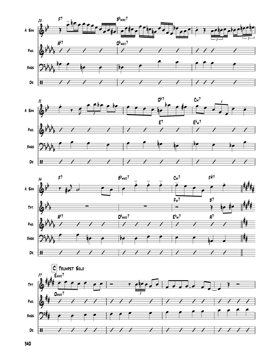 Relaxin' With Lee Saxophone Solo scores gallery preview page 3