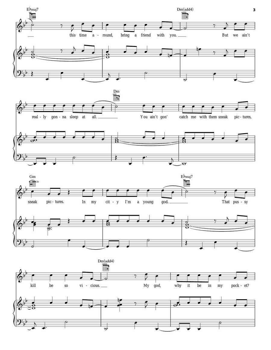 Often Piano, Vocal, Guitar scores gallery preview page 3