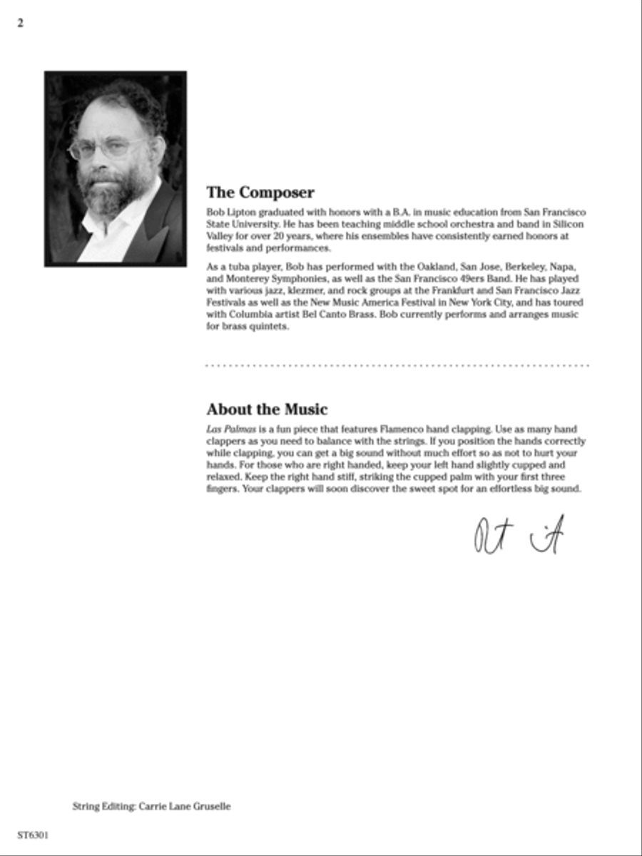 Las Palmas: Score Las Palmas: Score String Orchestra scores gallery preview page 2