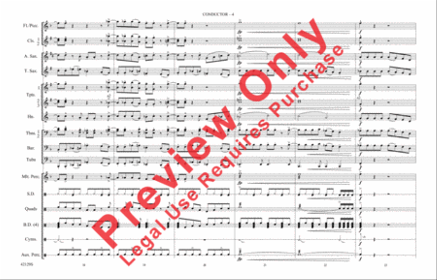 Workin' for a Livin' Marching Band scores gallery preview page 5
