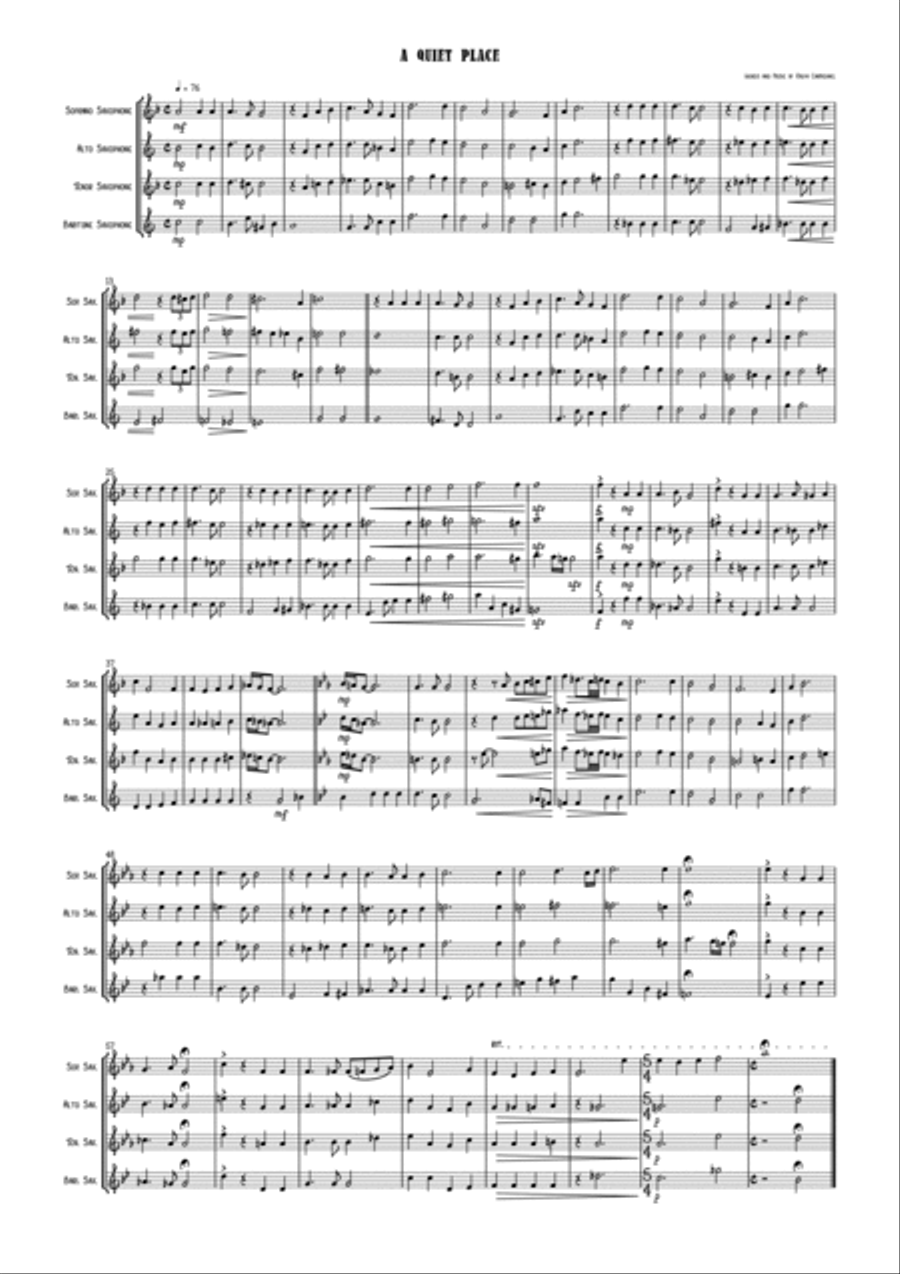 A Quiet Place A Quiet Place Woodwind Quartet scores gallery preview page 2