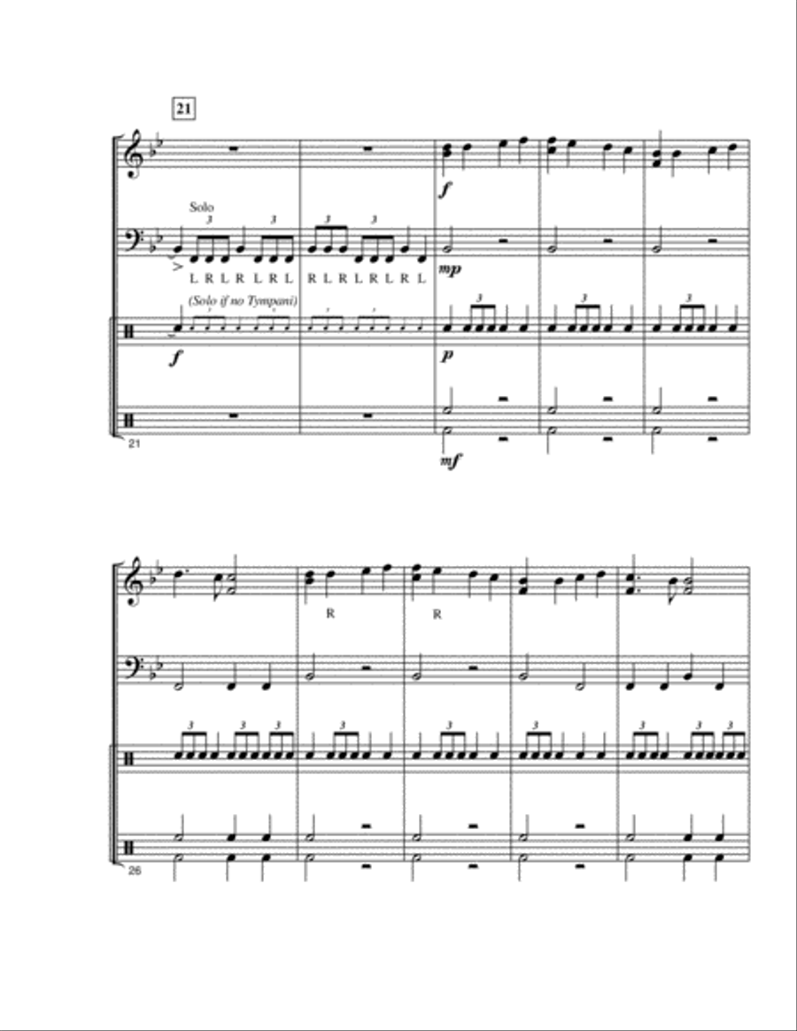Joyful, Joyful We Adore Thee Percussion scores gallery preview page 3
